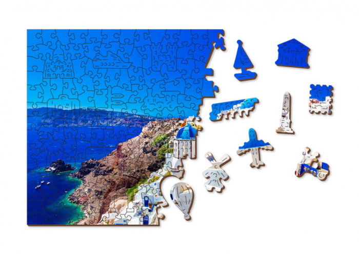 Puzzle din lemn, Santorini, Grecia, 200 piese [3]