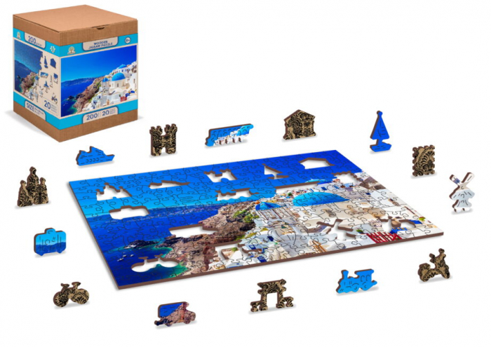 Puzzle din lemn, Santorini, Grecia, 200 piese [2]