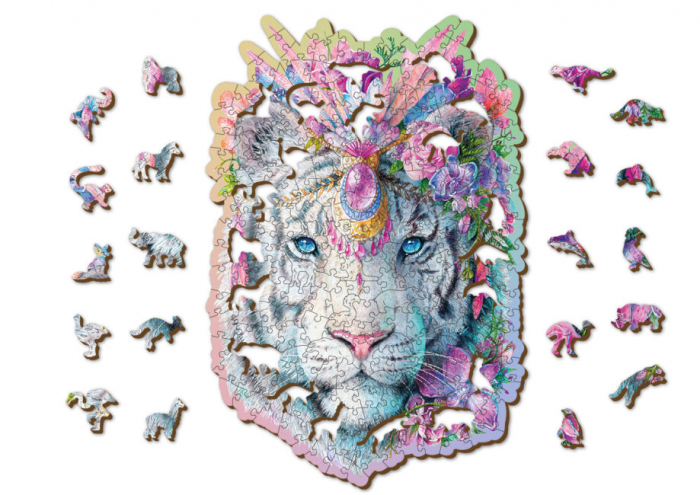 Puzzle din lemn, Tigrul alb, 250 piese [5]