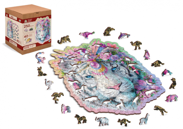 Puzzle din lemn, Tigrul alb, 250 piese [2]