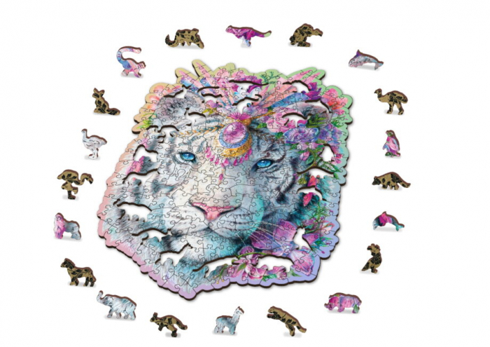 Puzzle din lemn, Tigrul alb, 250 piese [4]