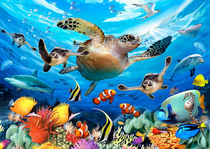 Puzzle din lemn, Viata oceanica, 505 piese [6]