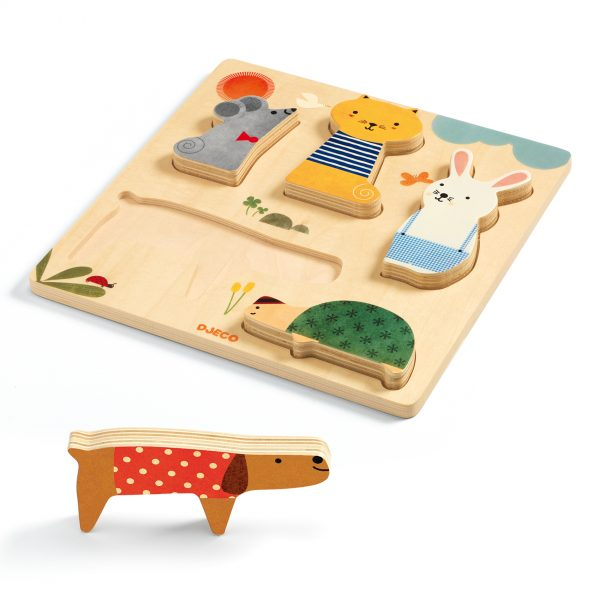 Puzzle lemn animale de companie Djeco [2]