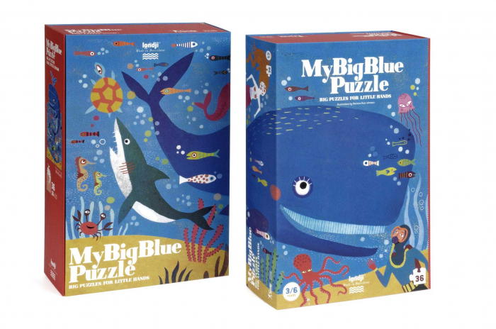 Puzzle Londji, Balena albastra in ocean [3]