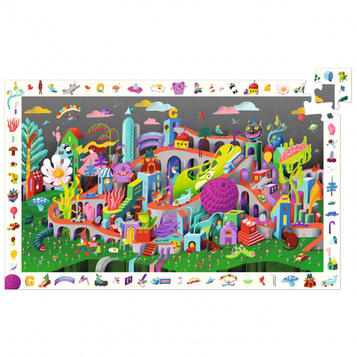 Puzzle observatie Nebunia din oras, Djeco [4]