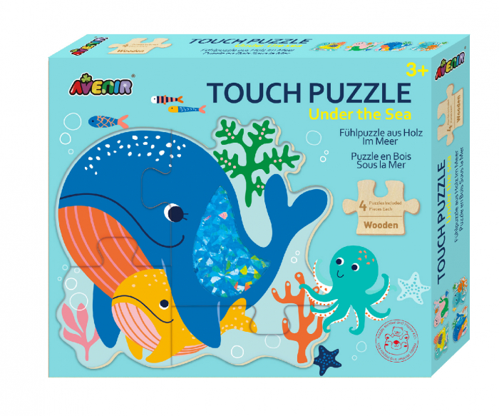 Puzzle tactil din lemn - Subacvatic [1]