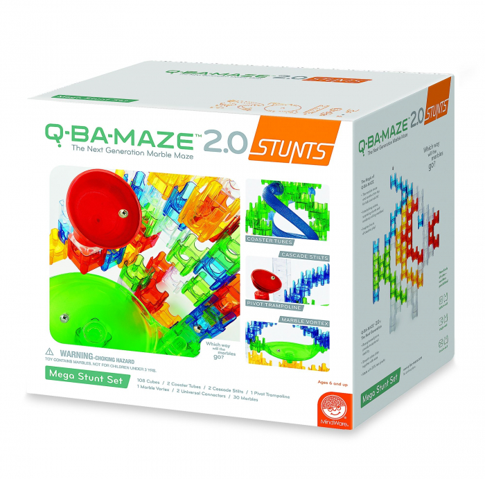 Q-BA-MAZE 2.0 Mega Stunt Set, joc de construcție cu bile, trambulină și vortex [2]
