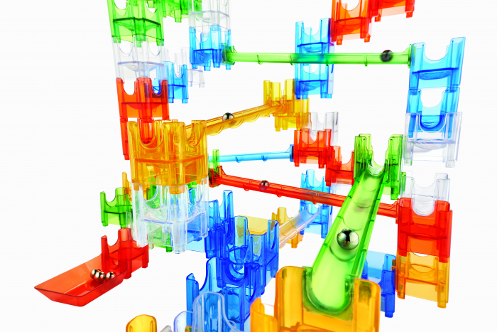 Q-BA-MAZE 2.0: Rails builders set, joc de constructie cu sine si bile [2]