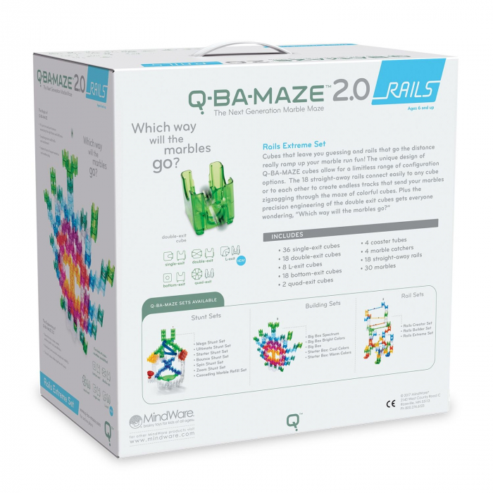 Q-BA-MAZE 2.0 RAILS EXTREME SET, joc de constructie cu bile [4]