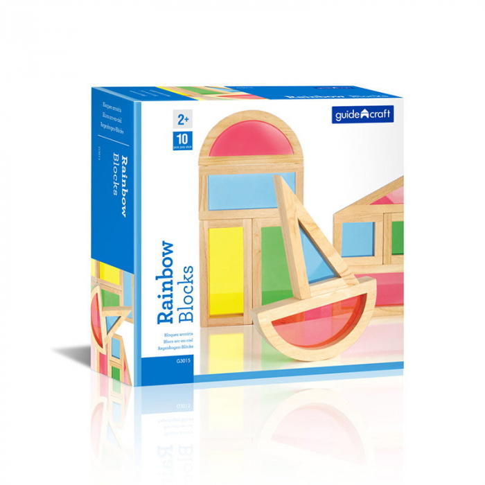 Rainbow Blocks set 10 piese, Guidecraft [3]