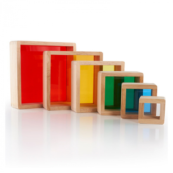 Rainbow Pyramid blocuri de stivuit, Guidecraft [2]
