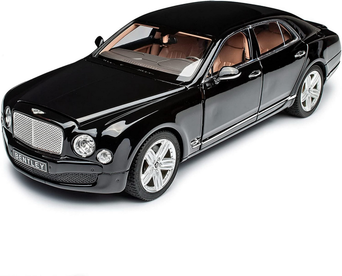 Mașină metalică Bentley Mulsanne neagră cu scara 1 la  18 [3]
