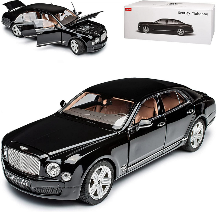 Mașină metalică Bentley Mulsanne neagră cu scara 1 la  18 [2]