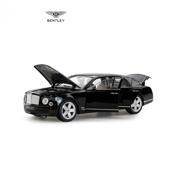 Mașină metalică Bentley Mulsanne neagră cu scara 1 la  18 [6]