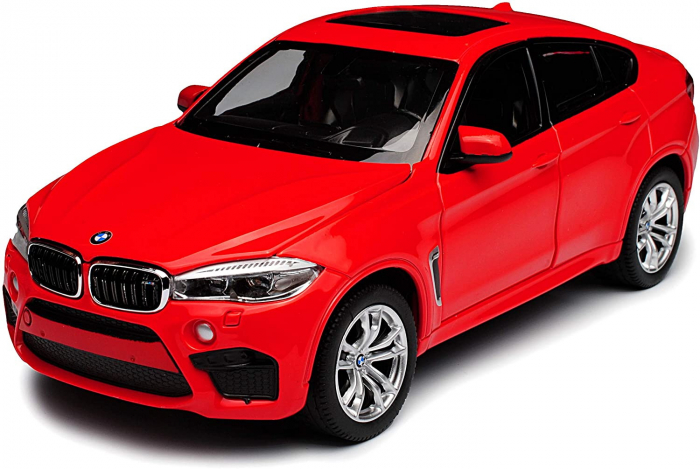 Mașinuță metalică BMW X6M roșie cu scara 1 la 24 [3]