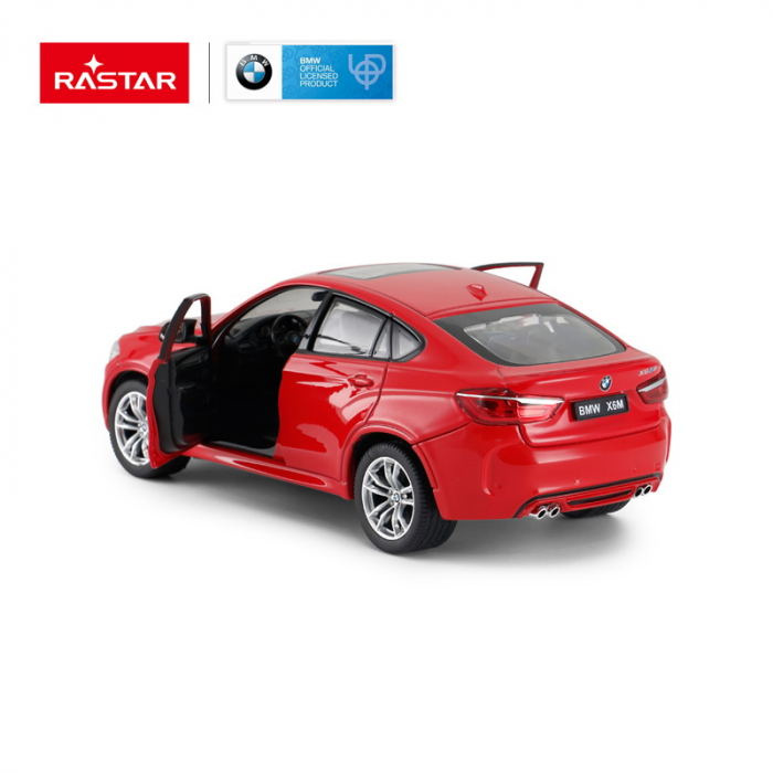 Mașinuță metalică BMW X6M roșie cu scara 1 la 24 [6]