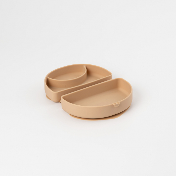 Recipient diversificare hrana bebelusi Miniware Silifold, 100% din silicon alimentar, Almond Butter [8]