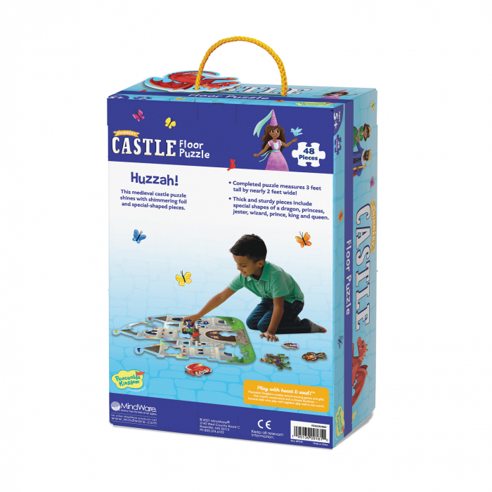 Puzzle de podea în forma de castel, cu personaje si dragoni, Castle Floor Puzzle [3]