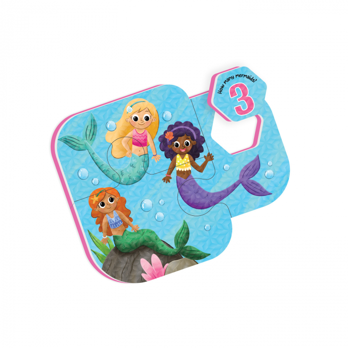 Puzzle de baie pentru bebelusi, cu piese mari de spuma, cu sirene - Magical Mermaid Bath Puzzle [5]
