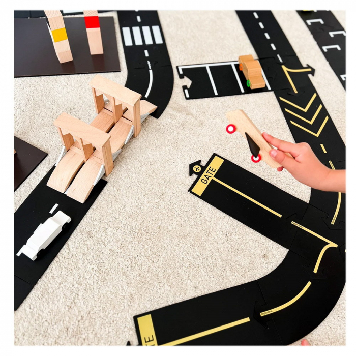 Runway, pista aeroport Waytoplay cu avion din lemn [2]