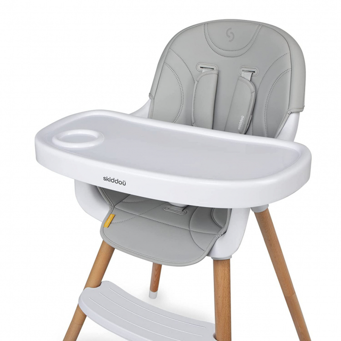 Scaun de masa 2 in 1 transformabil Skiddou Sunt, Normandic Dream, Gri deschis [10]