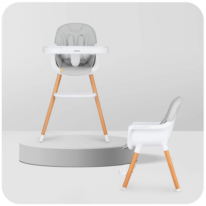 Scaun de masa 2 in 1 transformabil Skiddou Sunt, Normandic Dream, Gri deschis [5]