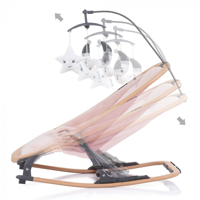 Scaunel balansoar Chipolino Velvet rose water wood [3]