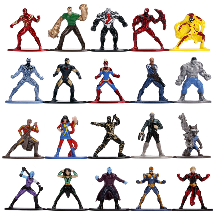 Set 20 de figurine metalice cu eroii Marvel și figurină Iron Man inclusă [4]