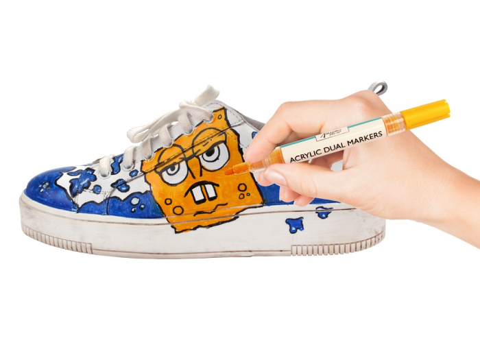 Set 6 markere acrilice, cu varf dublu, pentru toate suprafetele, Art Sensations, Nassau [5]