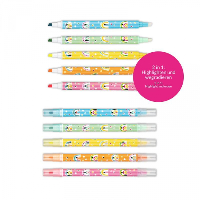 Set 6 markere evidentiatoare, care se sterg, erasable, Good feelings [2]