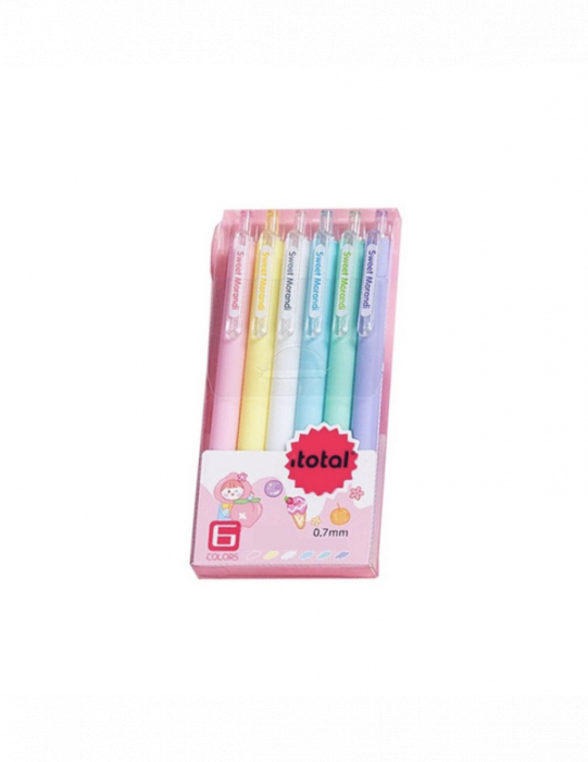 Set 6 pixuri cu gel, culori pastel, Macarons [2]