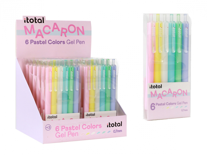 Set 6 pixuri cu gel, culori pastel, Macarons [1]