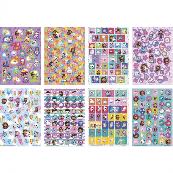 Set abtibilduri cu sclipici, A5, 8 foi, Gabby's Dollhouse [3]