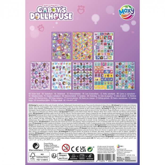 Set abtibilduri cu sclipici, A5, 8 foi, Gabby's Dollhouse [2]