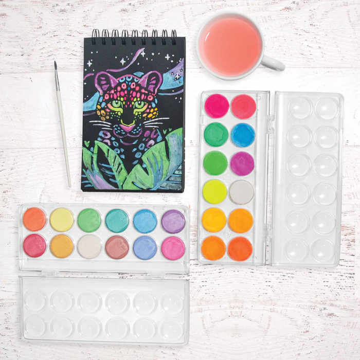 Set acuarele Chroma Blends Neon - 12 culori neon si pensula [7]