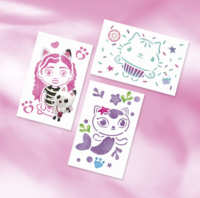 Set creativ 3 in 1, Bratari cu pandantive, carioci spray si diamont painting, Gabby's Dollhouse [16]