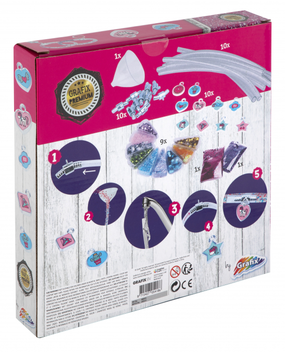 Set creativ DIY, Bratari cu apa si sclipici, Grafix [2]