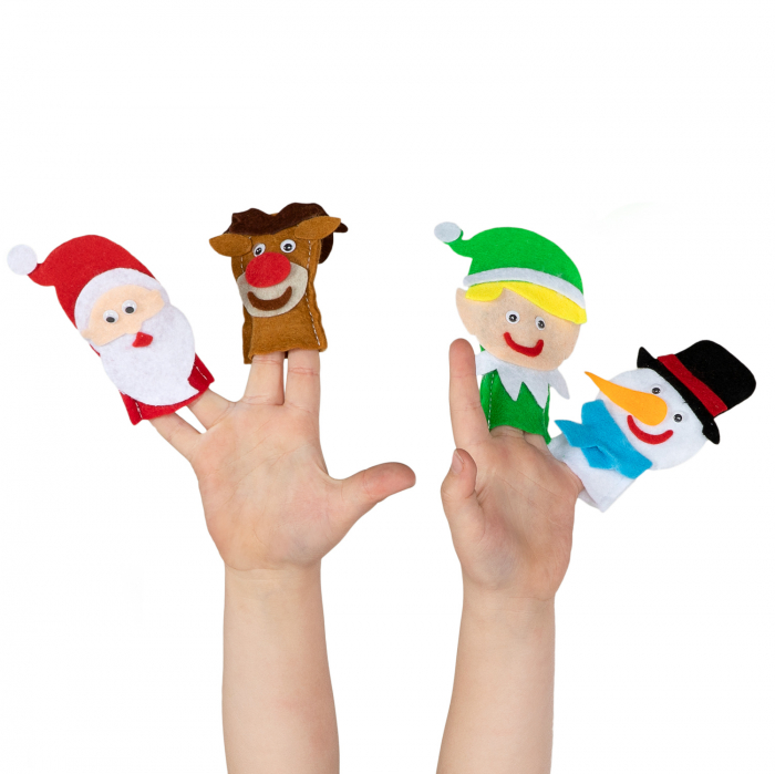 Set creativ Creeaza papusi pentru deget, tematica Craciun [3]