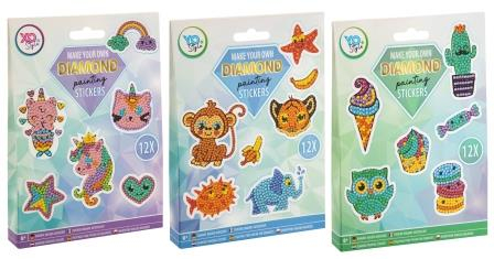 Set creativ, Creeaza propriile abtibilduri cu strasuri, Diamond paint stickers, Grafix [4]
