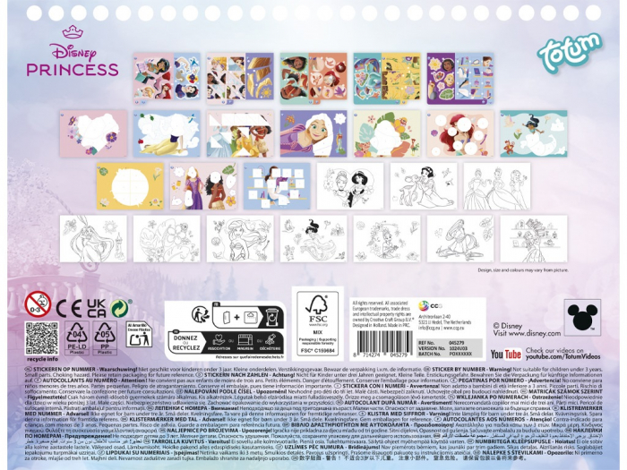 Set creativ cu abtibilduri, lipeste pe numere, Disney Princess [2]