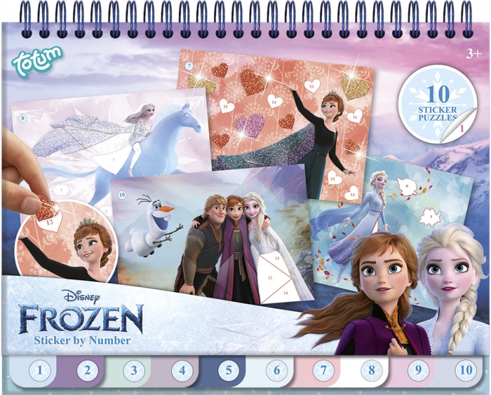 Set creativ cu abtibilduri, lipeste pe numere, Disney Frozen [9]