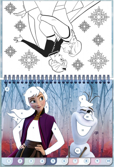 Set creativ cu abtibilduri, lipeste pe numere, Disney Frozen [4]