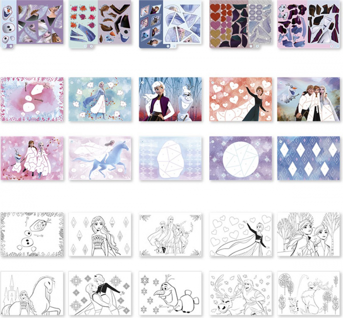 Set creativ cu abtibilduri, lipeste pe numere, Disney Frozen [8]