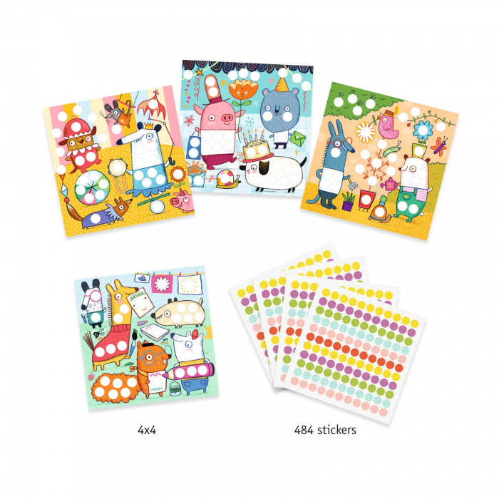Set creativ cu autocolante, Buline colorate [3]