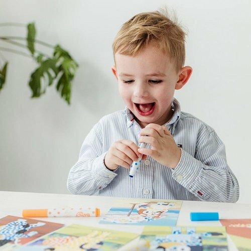 Set creativ cu markere rotunde si planse, Bluey, Totum [4]