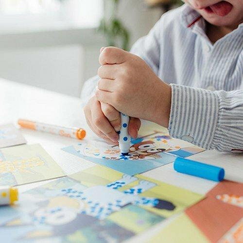 Set creativ cu markere rotunde si planse, Bluey, Totum [3]