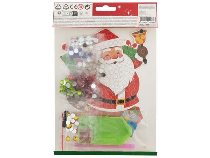 Set creativ cu tematica Craciun, Diamond Painting, A5, Mos Craciun [2]