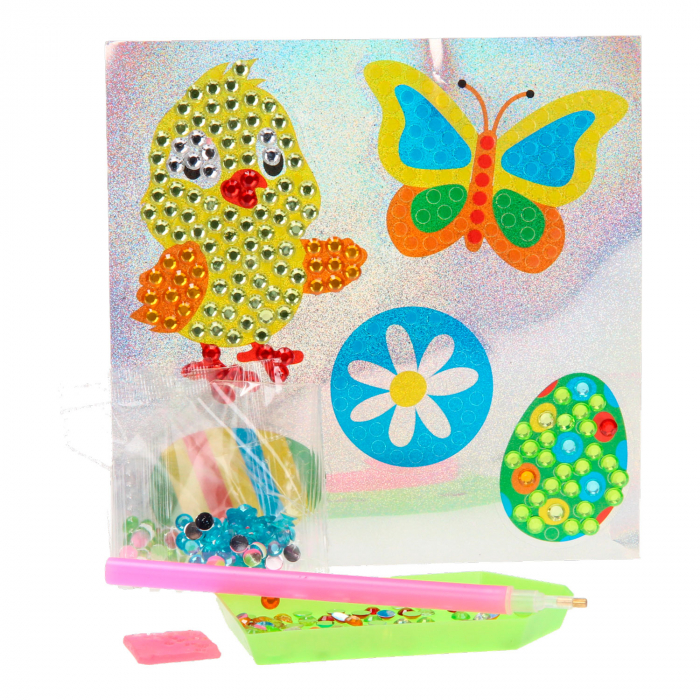 Set creativ cu tematica Paste, Creeaza abtibilduri cu tehnica diamond painting [2]
