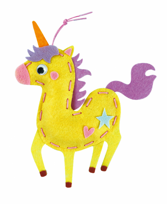 Set creativ de cusut cu tehnica siretului - Primul meu Pandantiv Unicorn, nivel 2 [2]