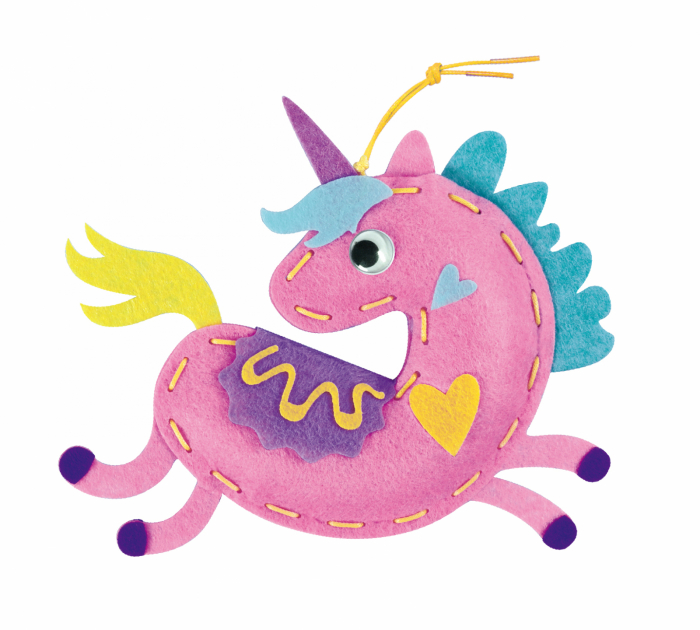 Set creativ de cusut cu tehnica siretului - Primul meu Pandantiv Unicorn, nivel 2 [4]